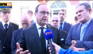 Intempéries: "Malgré ce drame, la nation est forte", dit Hollande
