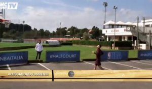 NBA - Les joueurs de la Roma se testent au Half Court Challenge