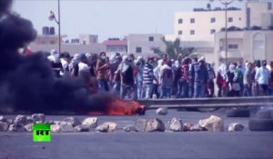 Des Palestiniens jettent des pierres contre Tsahal leur renvoie des gaz lacrymogènes