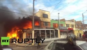 Colombie : un incendie dévore la boulangerie où un avion s’est écrasé