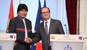 Point de presse avec M. Evo Morales, président de la République de Bolivie