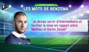 Affaire Valbuena: Karim Benzema reconnait son rôle "d'intermédiaire"