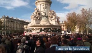 La minute de silence à Paris en images