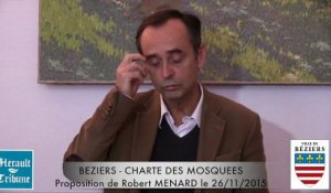 BEZIERS - 2015 - CHARTE DES MOSQUEES - La PROPOSITION de ROBERT MENARD
