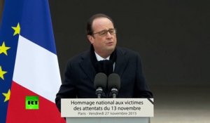 Hollande dénonce «une horde d'assassins» ayant agi «au nom d'une cause folle et d'un Dieu trahi»