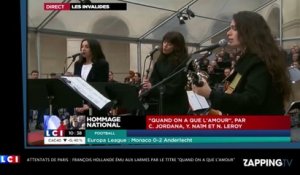 Attentats de Paris : François Hollande ému aux larmes par le titre "Quand on n'a que l'amour" en hommage aux victimes