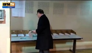 François Hollande vote à Tulle et rate l'urne