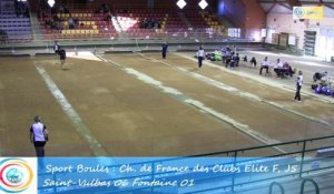 Second tour intégral, Club Elite Féminin J5, Saint-Vulbas vs Fontaine, Sport-Boules, saison 2015-2016