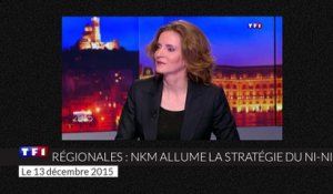 Élections régionales 2015 : NKM allume Nicolas Sarkozy et remercie la gauche