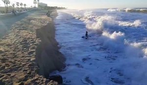 Une plage de Californie disparait en une nuit après une tempete - Carlsbad State Beach