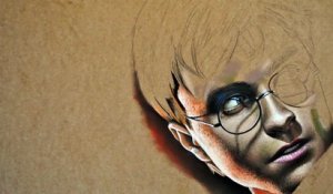 Une peinture hyperréaliste de Harry Potter, en Time Lapse