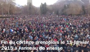 Charlie Hebdo : Grenoble défile après les attentats en janvier 2015