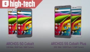 Archos 50 et 55 Cobalt - Des smartphones à petit prix