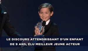 Le discours attendrissant d'un enfant de 9 ans, élu meilleur jeune acteur