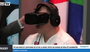 Dylan Hartley teste un casque de réalité augmentée