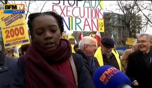Manifestation pour les droits de l'Homme en Iran, à Paris