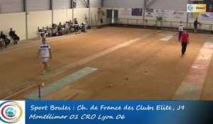 Point de précision, second tour, Club Elite Masculin, J9, Montélimar vs CRO Lyon, Sport Boules, saison 2015-2016