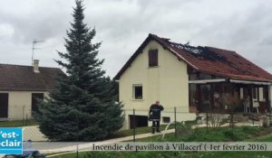 Un pavillon détruit par les flammes à Villacerf