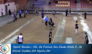 Tir rapide en double, premier tour, Club Elite Féminin, J8, Saint-Vulbas contre Nyons, Sport Boules, saison 2015-2016