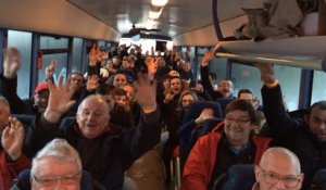 Les supporters de l'US Saint-Malo en route pour la Coupe de France