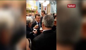 Emmanuel Macron avec Jean-Claude Mailly au Salon de l'agriculture