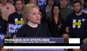 Élections américaines : Hillary Clinton peine à mobiliser le vote féminin