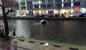 Le sauvetage d'une femme et son enfant tombé à l'eau (Pays-Bas)