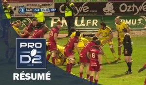 PRO D2 - Résumé Carcassonne - Béziers: 18-17 - J19 - Saison 2015/2016