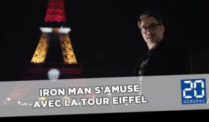 Iron Man fait ce qu’il veut de la tour Eiffel