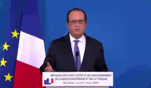Migrants: Hollande salue les progrès vers un accord UE-Turquie