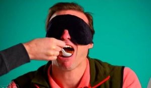 Blindfolded friends eat disgusting food!