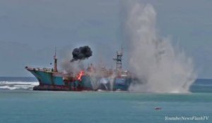 Le dernier bateau de braconniers coulé par Sea Shepherd en Indonésie