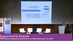Colloque Jeunes et cannabis 11 février 2016 – Intervention de Enguerrand du Roscoät, PhD, Institut national de prévention et d’éducation pour la santé