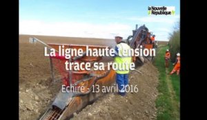 VIDEO. Echiré : la ligne haute tension trace sa route