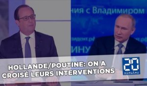 Poutine/Hollande: On a croisé leurs interventions télévisées