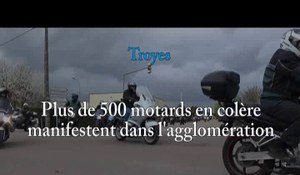 Plus de 500 motards en colère à Troyes