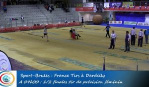 Demi-finales tir de précision féminin, 1er passage, France Tirs, Sport Boules, Dardilly 2016