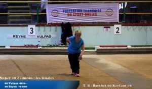 Mène 1, septième étape du Super 16 Féminin, Sport Boules, Villefranche-sur-Saône 2016