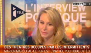 Pour Marion Maréchal-Le Pen, les intermittents «mettent à eux seuls en péril l'assurance chômage»