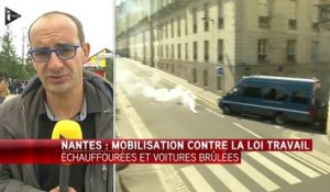 Manifestation contre la loi Travail: débordements à Nantes - Le 28/04/2016 à 15h00
