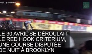 Une chute monumentale dans une course cycliste à New York