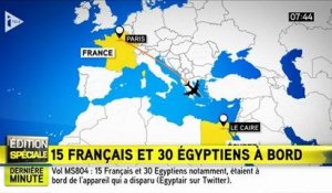 15 Français et 30 Egyptiens à bord du vol MS804 disparu