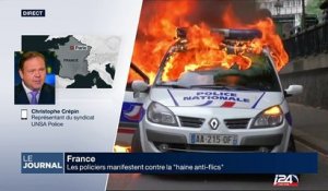 France: les policiers manifestent contre la "haine anti-flics"