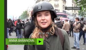 Une journaliste de RT frappée à la tête par des casseurs pendant une manifestation à paris