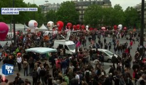 Loi Travail: des milliers de manifestants quittent la place de la Bastille à Paris