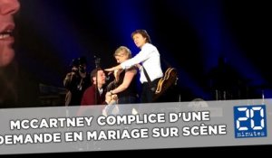 Paul McCartney complice d'une demande en mariage sur scène