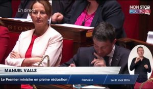 Manuel Valls écrit un message à François Fillon en pleine séance à l’Assemblée