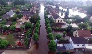 Inondation du Loiret 1er Juin 2016, vu du ciel