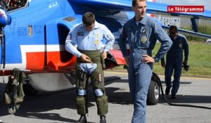 Perros-Guirec (22). Patrouille de France : vol test sous le soleil