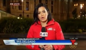 Une journaliste de TeleMundo 62 se prend un coup de poing en direct